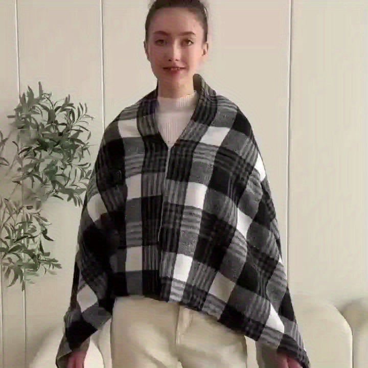 Elektrische Deken USB Verwarmde Plaid, Draagbare Warme Sjaal for Reizen & Kantoor