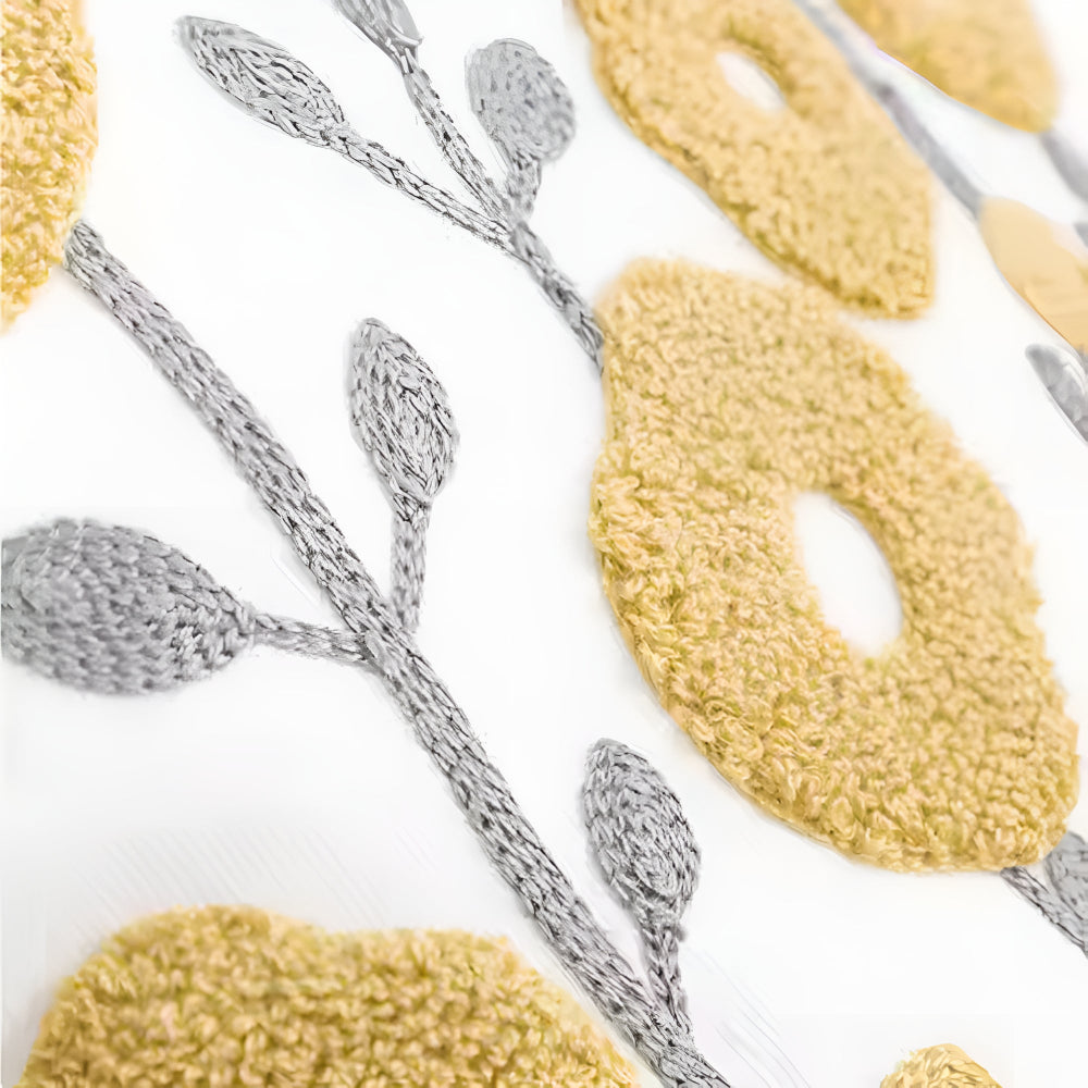 Housse de coussin décorative brodée à fleurs pour la maison