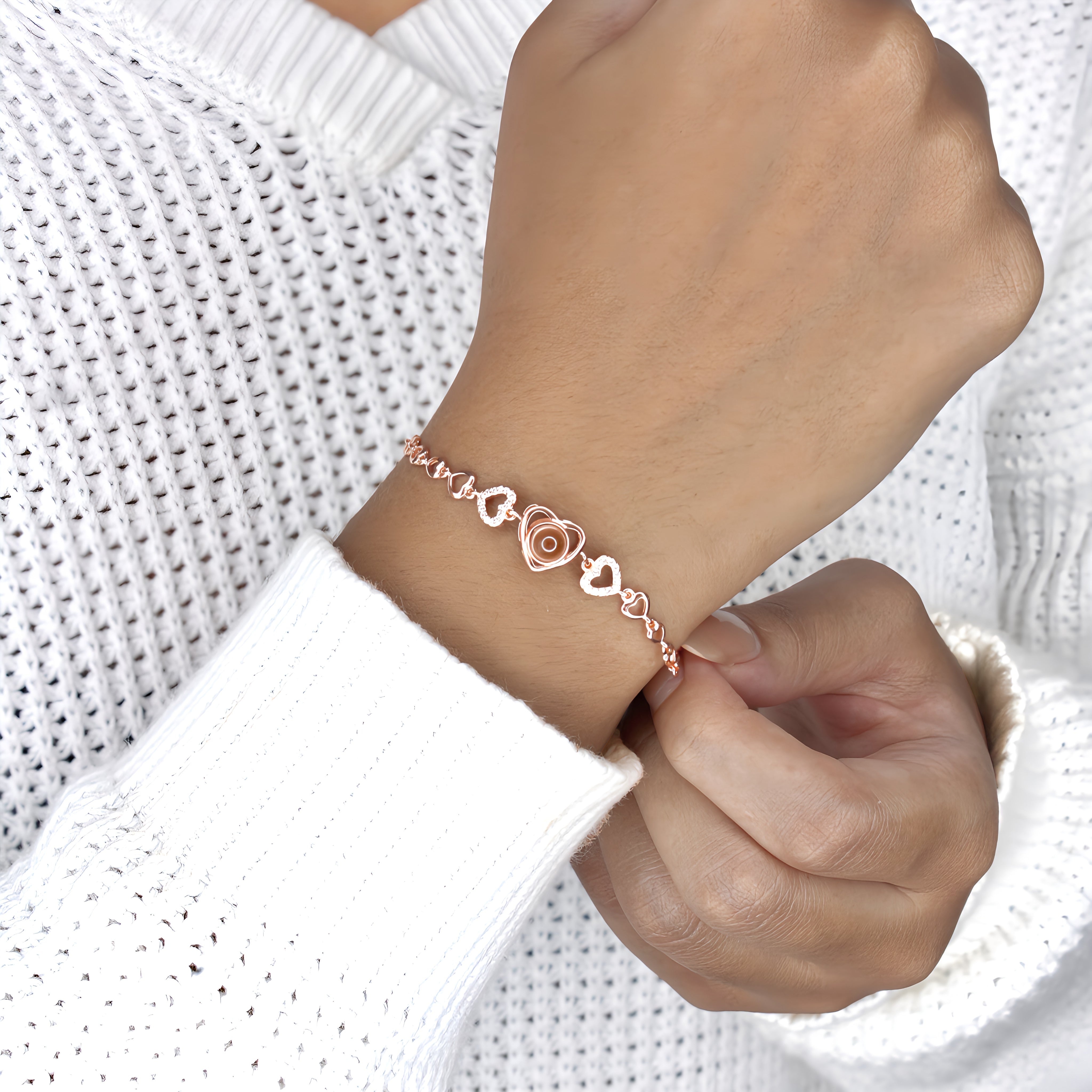 Luxe Diamond Heart Projection Bracelet — designed to inspire your lifestyle. Luxe Diamond Heart Projection Bracelet — designed to inspire your lifestyle.
