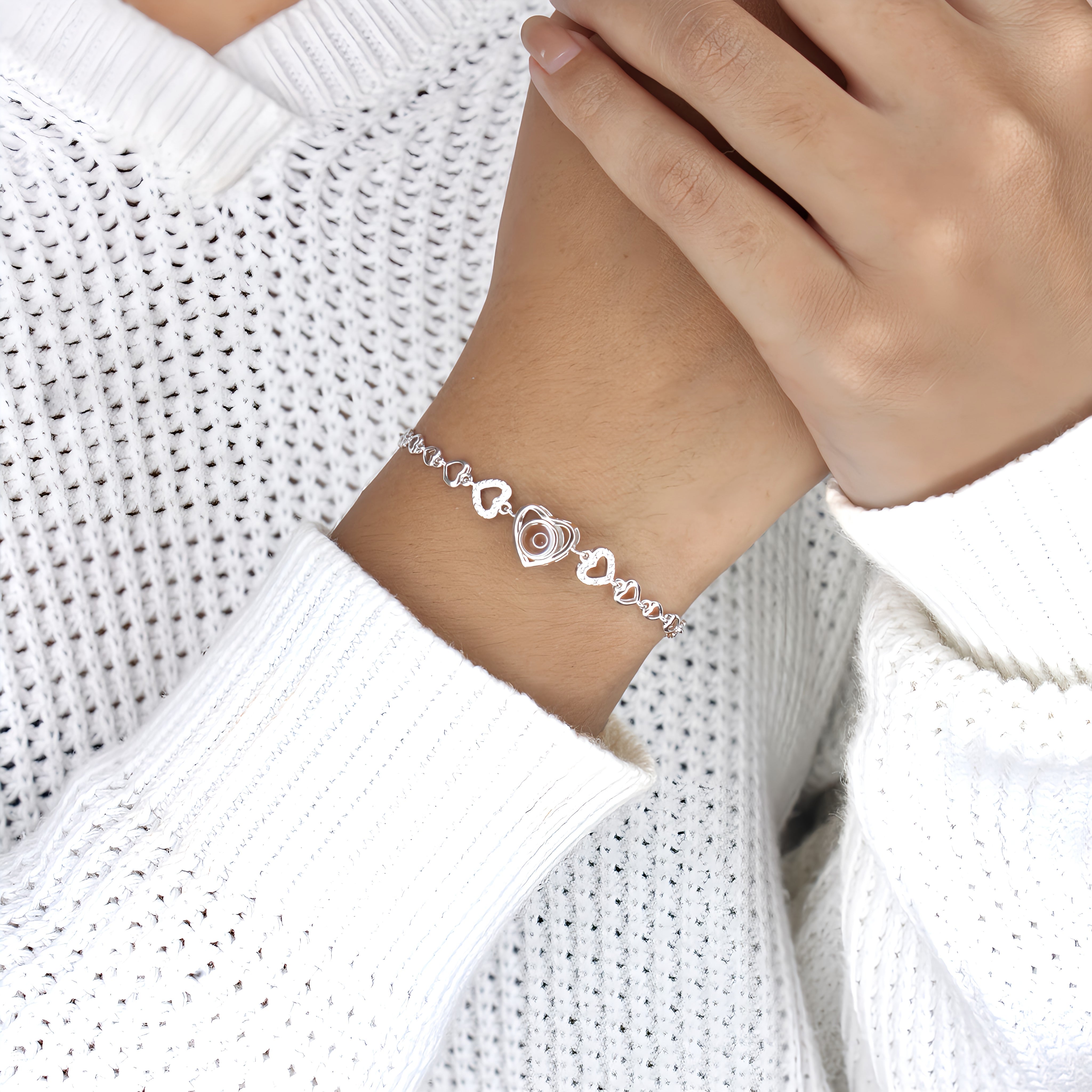 Luxe Diamond Heart Projection Bracelet — designed to inspire your lifestyle. Luxe Diamond Heart Projection Bracelet — designed to inspire your lifestyle.