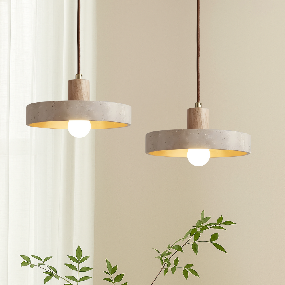 Travertin Bauhaus Pendelleuchte