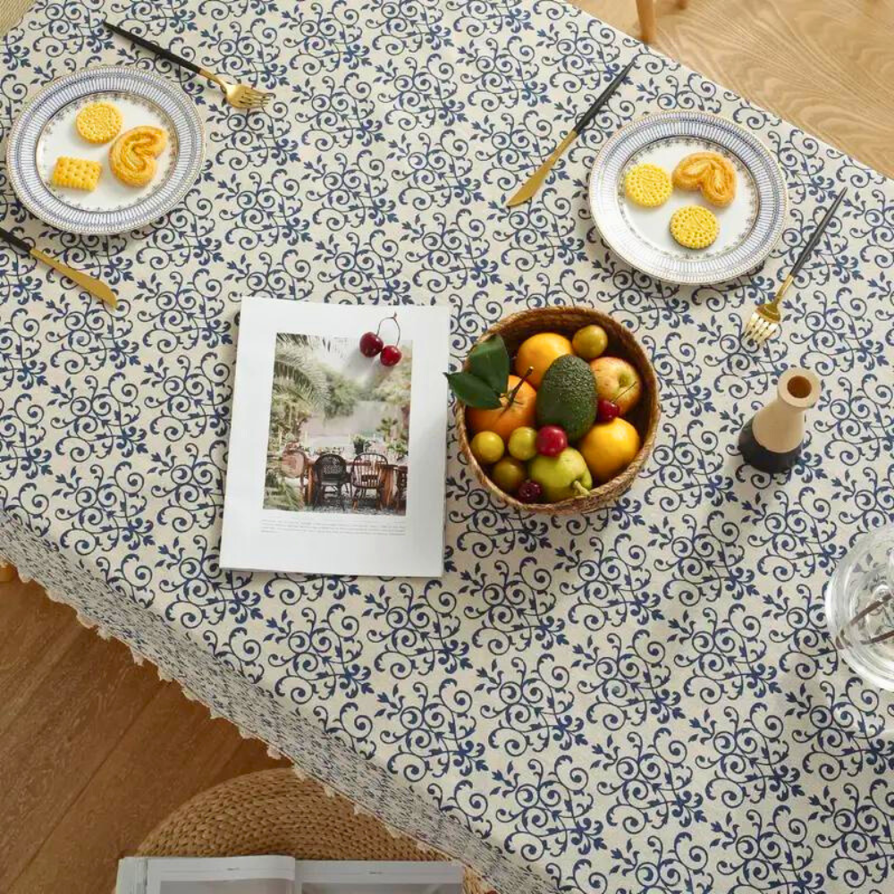 Cottage Chic Gemusterte Tischdecke