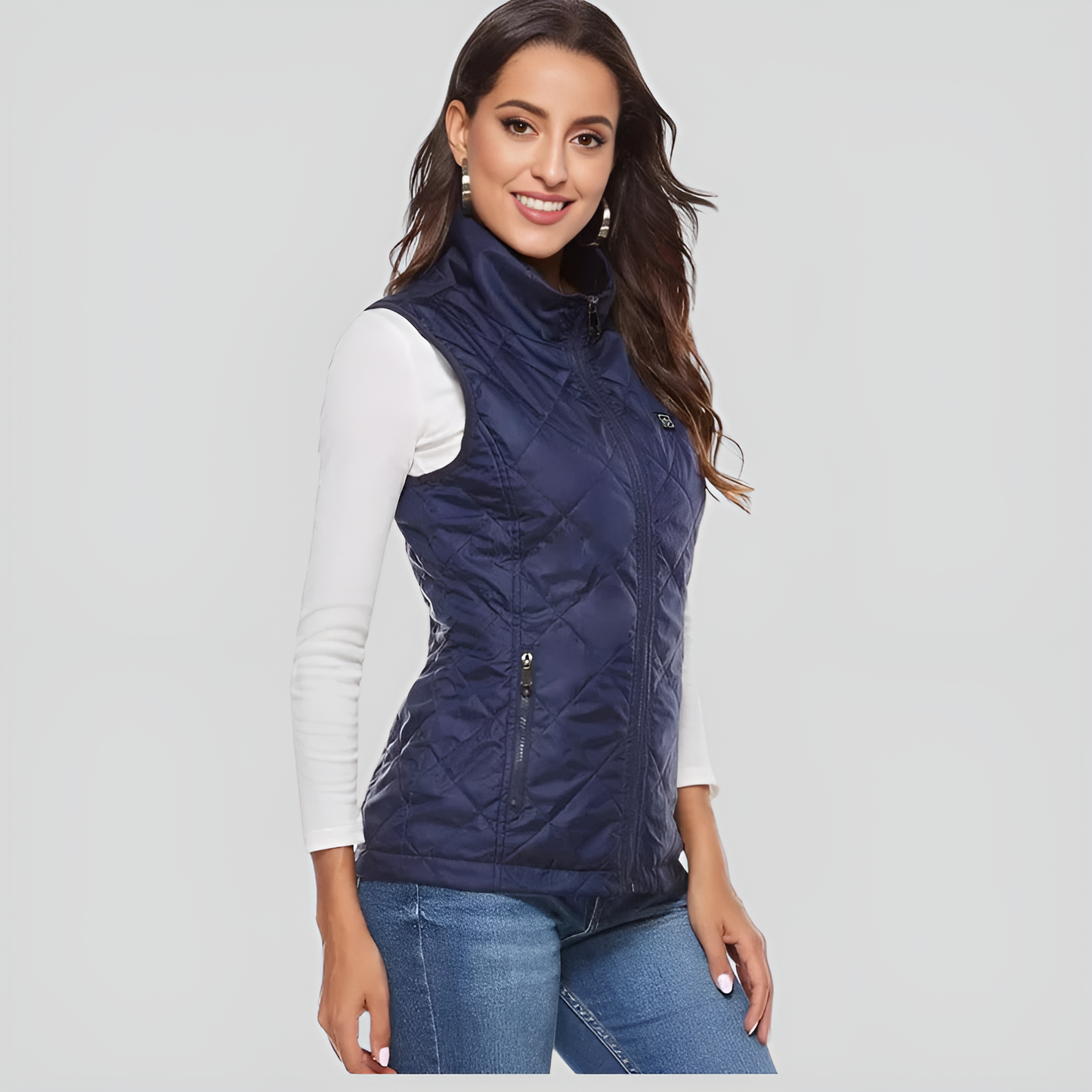 Gilet chauffant pour femme avec double commande et 9 zones de chauffage – Chaleur et confort en toutes saisons, idéal pour les activités de plein air