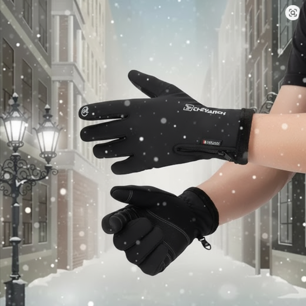 Gants chauffants et imperméables pour hommes – Gants thermiques d'hiver avec grip tactile pour activités extérieures par temps froid