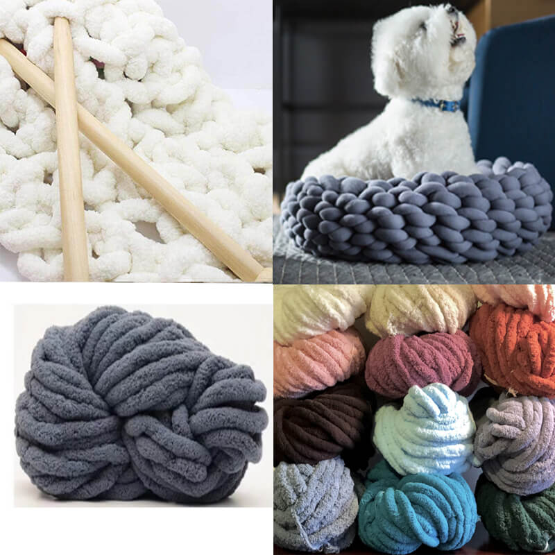 250g Thick Chunky Chenille Yarn for Knitting & Crochet Blankets