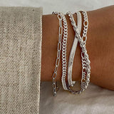Liora - 5pc Classic Bracelet Set Silver — perfect for those who value comfort and design. Liora - 5pc Classic Bracelet Set Silver — perfect for those who value comfort and design.