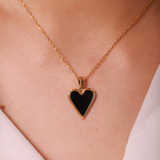 Blythe  - Stone Heart Necklace — made with care and attention to detail. Blythe  - Stone Heart Necklace — made with care and attention to detail.