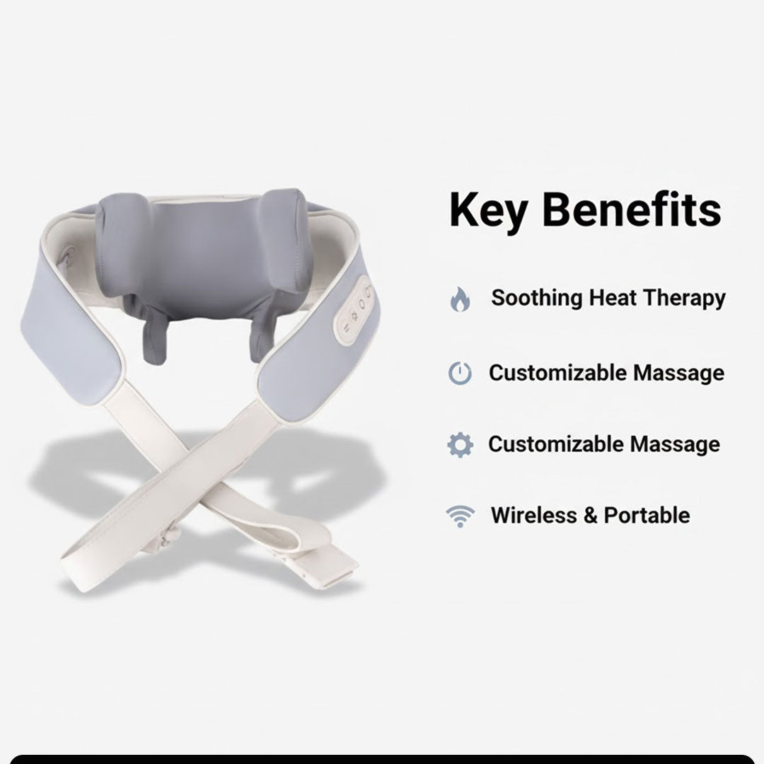 Nacken- und Schulter-Massager - Wärmetherapie - Verstellbare Einstellungen