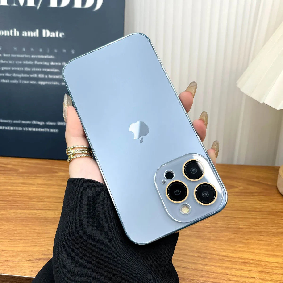 Galvanisiertes Mattes Acryl Gehärtetes Glas iPhone Schutzhülle