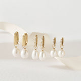 Diamond-Style Gold Drop Hoop Earrings — crafted for everyday quality. Diamond-Style Gold Drop Hoop Earrings — crafted for everyday quality.