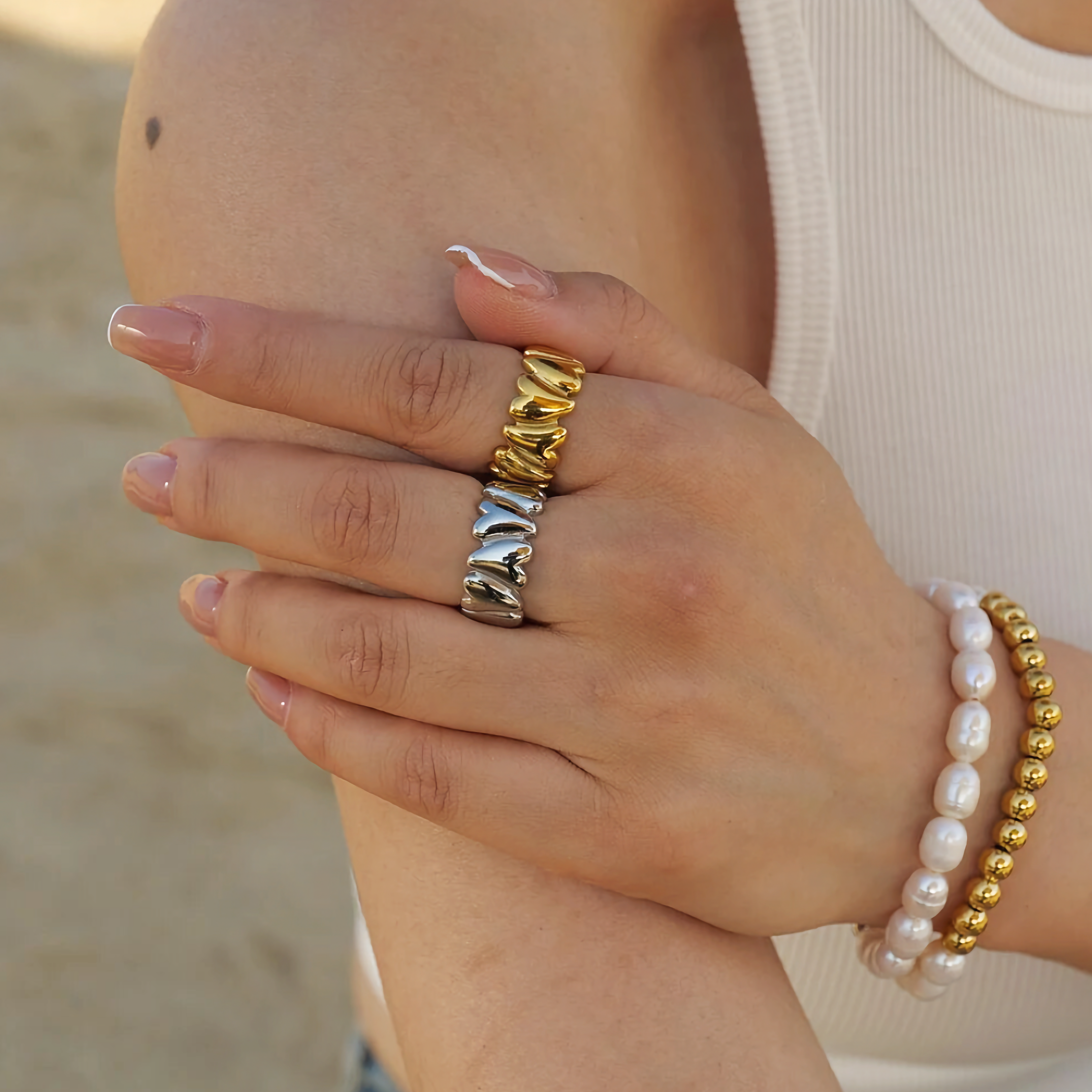 Cecilia - Sculpted Heart Ring — perfect for those who value comfort and design. Cecilia - Sculpted Heart Ring — perfect for those who value comfort and design.