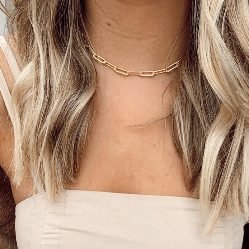 Esther - Chain Loops Necklace — made with care and attention to detail. Esther - Chain Loops Necklace — made with care and attention to detail.
