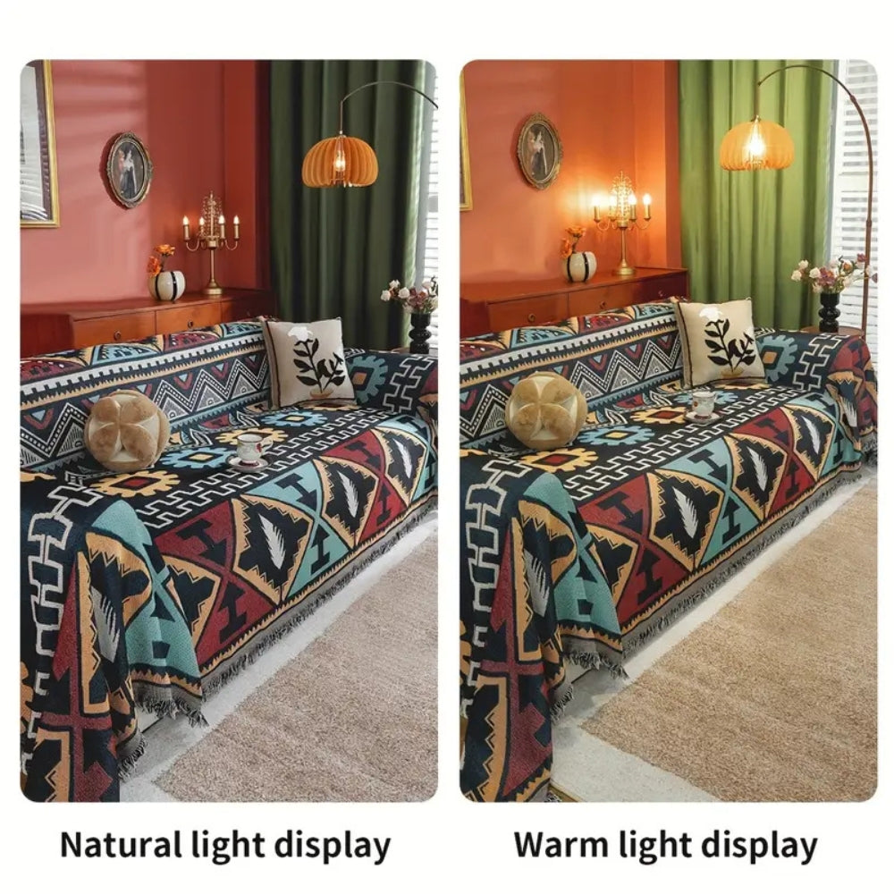 Azteeks Geometrisch Patroon Bankhoes