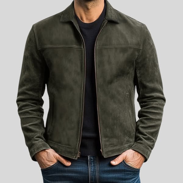 Fynn Herren Lederjacke – Classique Zip-Jacke | Zeitlos modernes Design