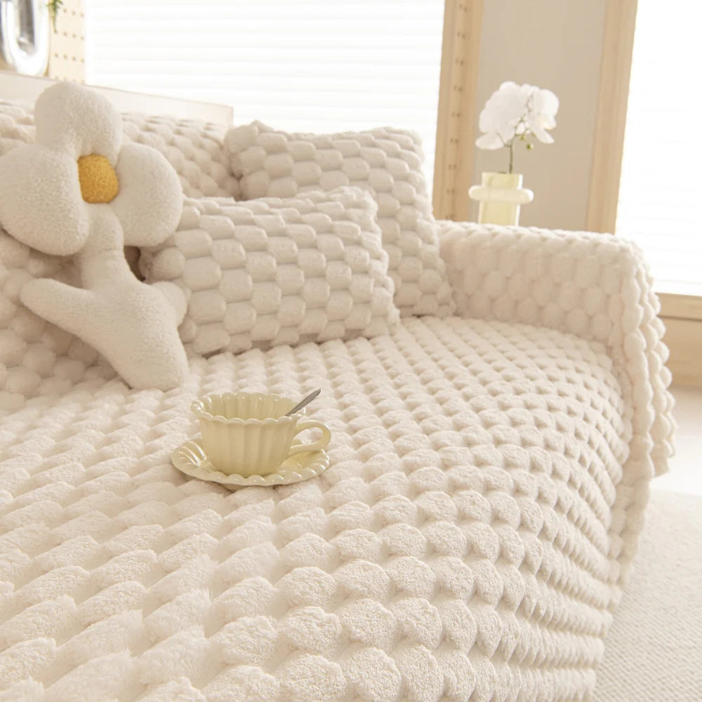 Gevoerde Konijnen Faux Bankhoes