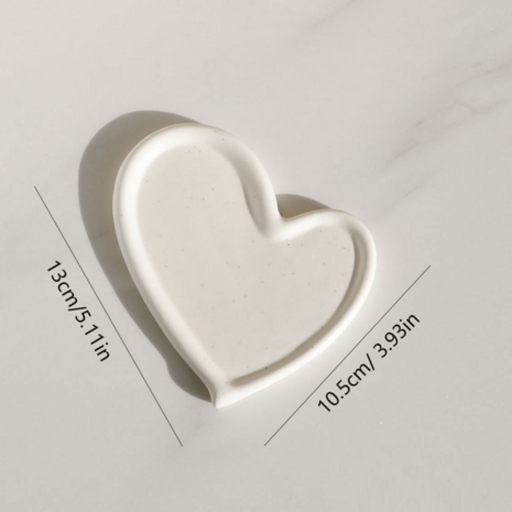 Plateau de rangement élégant en céramique pour bagues, colliers et boucles d'oreilles