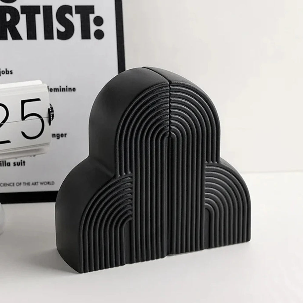 Cloud-Shaped Ceramic Bookends for Home Decor and Office Organization