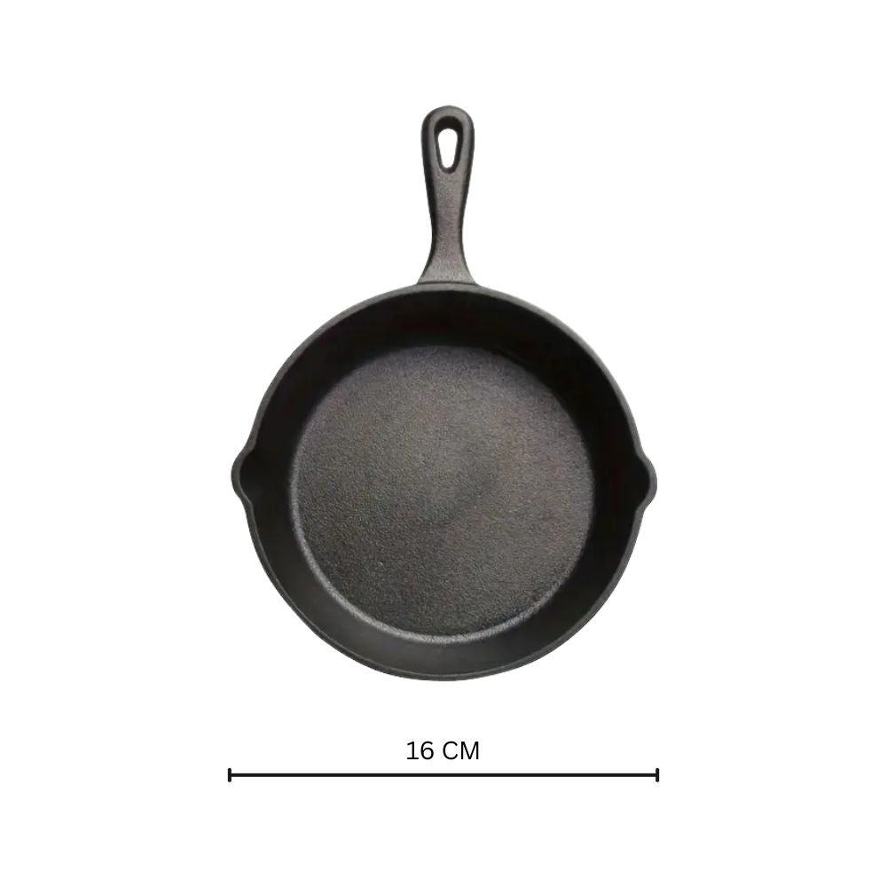 Schwarze Gusseisen-Bratpfanne