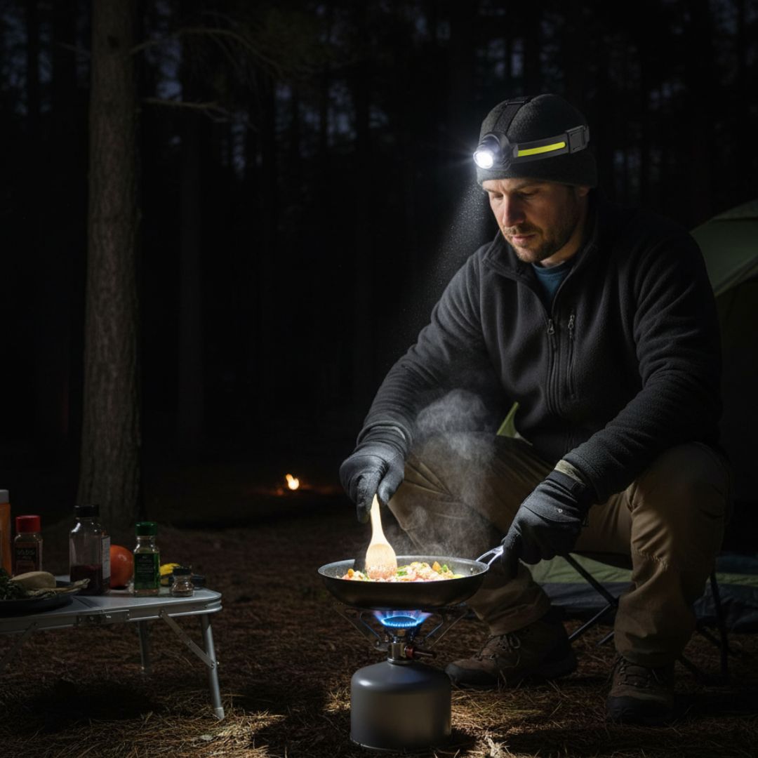 Profi Stirnlampe 1000 Lumen einschließlich roter Lichtmodi
