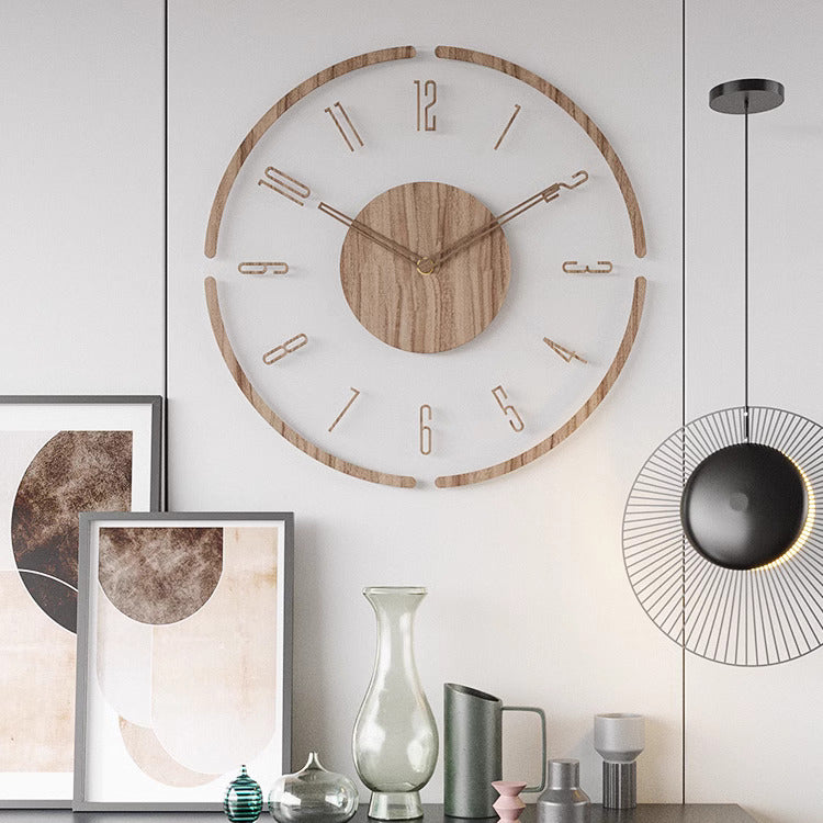 Nordora – Nordic Wanduhr aus Holz, lautloses Design