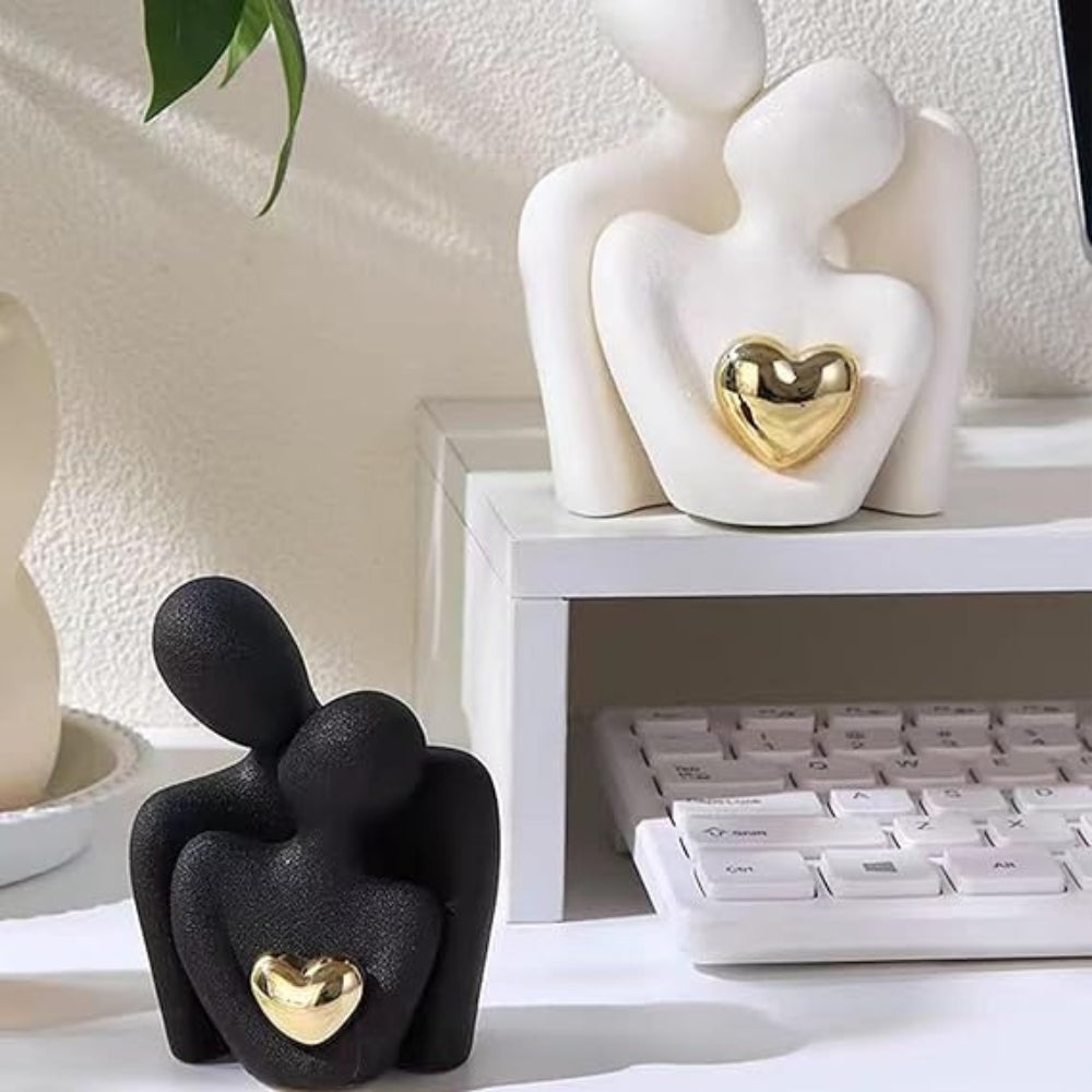 Figurine romantique abstraite de couple - Cadeau de décoration sentimental