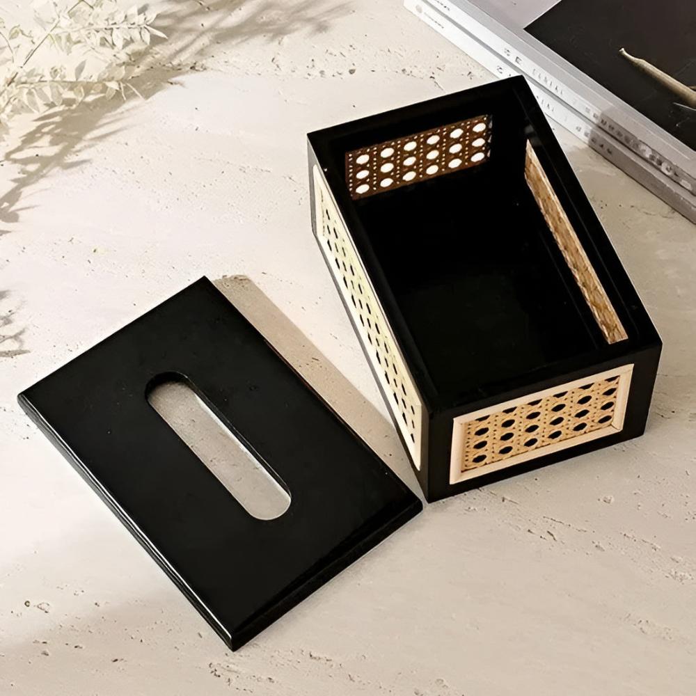 Porte-mouchoirs minimaliste et moderne de style Japandi pour la décoration intérieure