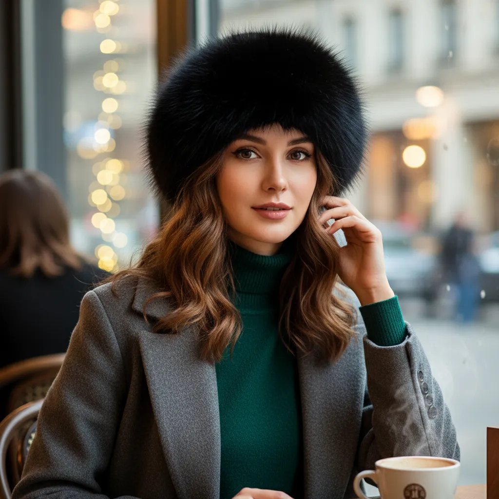Furla – Stilvolle Damen Winter-Pelzmütze für warme