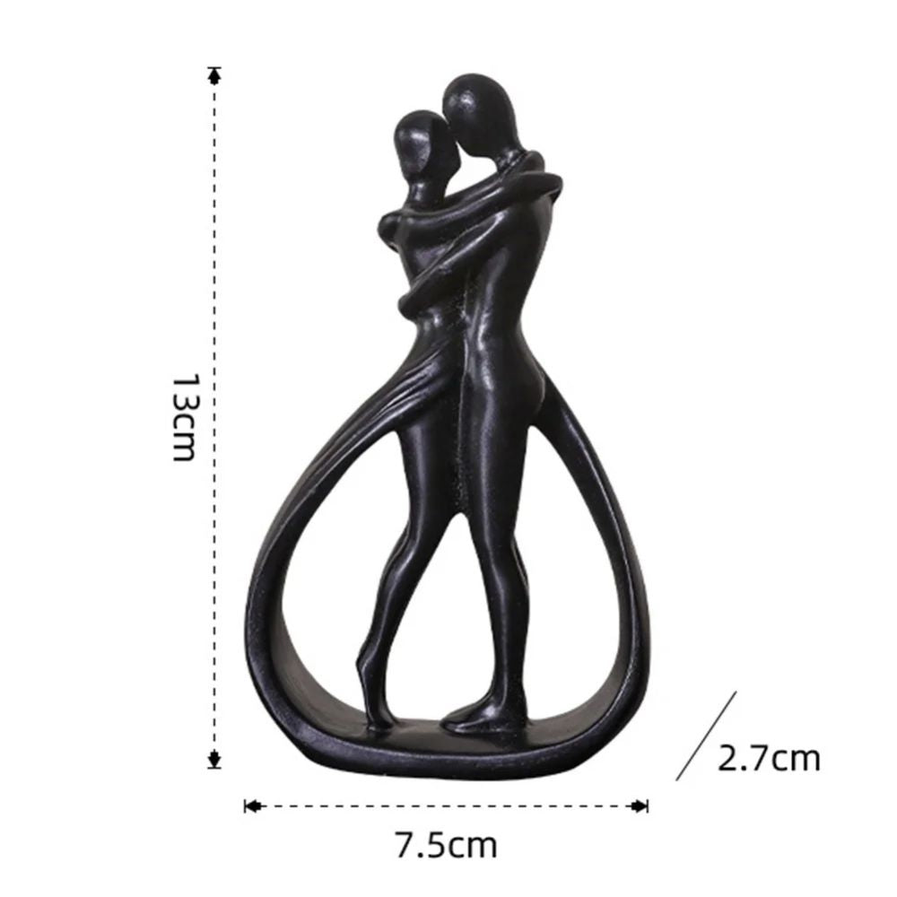 Figurine romantique en résine représentant un couple - Cadeau idéal pour la décoration intérieure