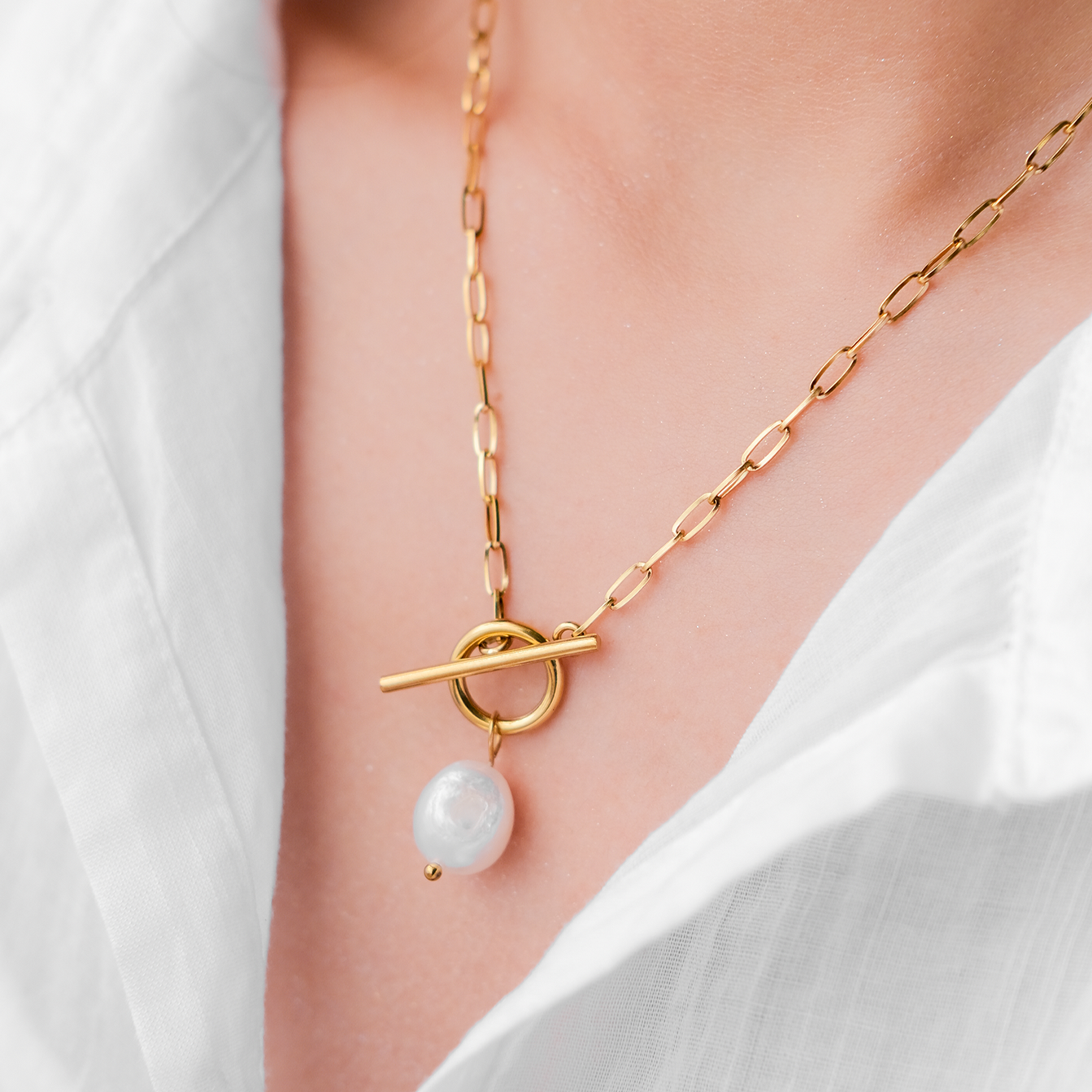 Gigi - Freshwater Pearl Necklace — made with care and attention to detail. Gigi - Freshwater Pearl Necklace — made with care and attention to detail.