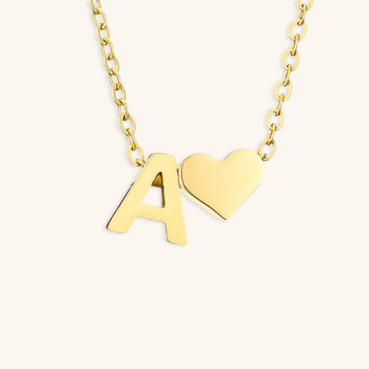 Mallory - Love Initial Letter Necklace — bringing modern charm to your space.
