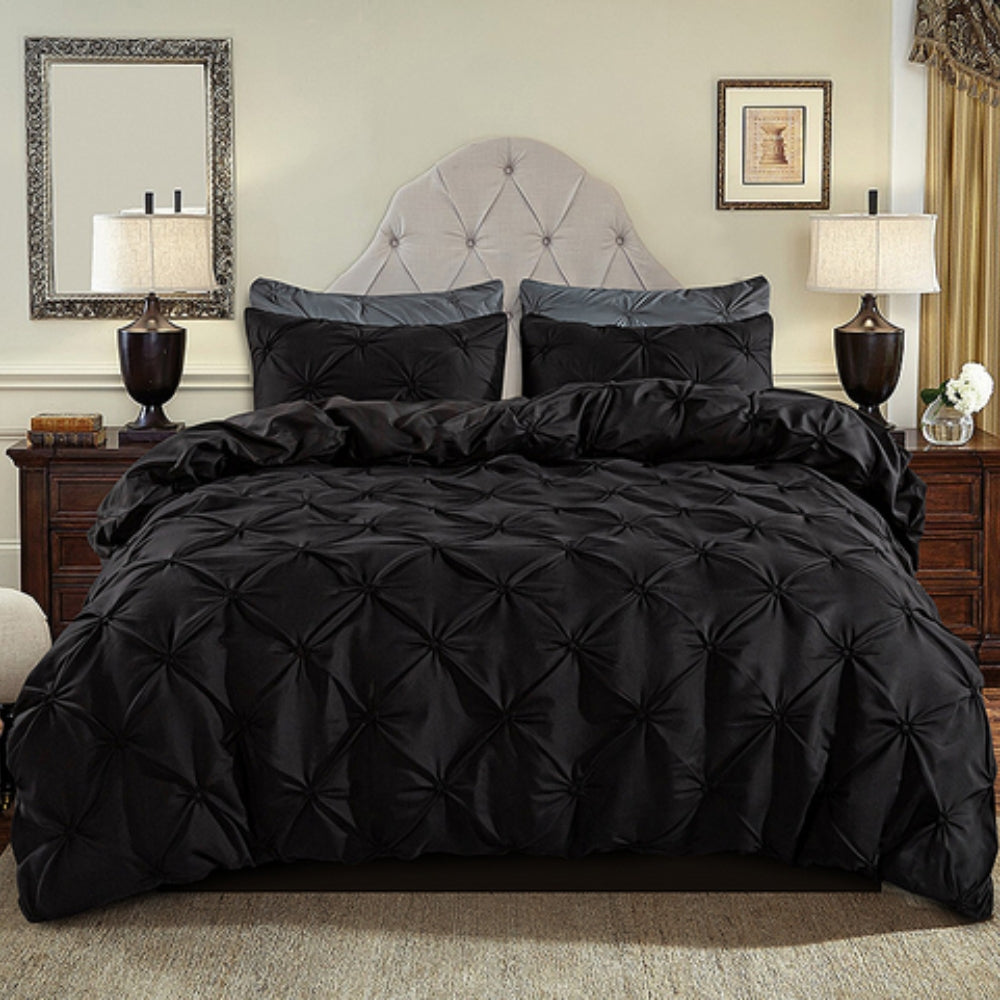 Amore Luxury Pinch Pleat Quilt Cover Set - Elegant Bedding Set