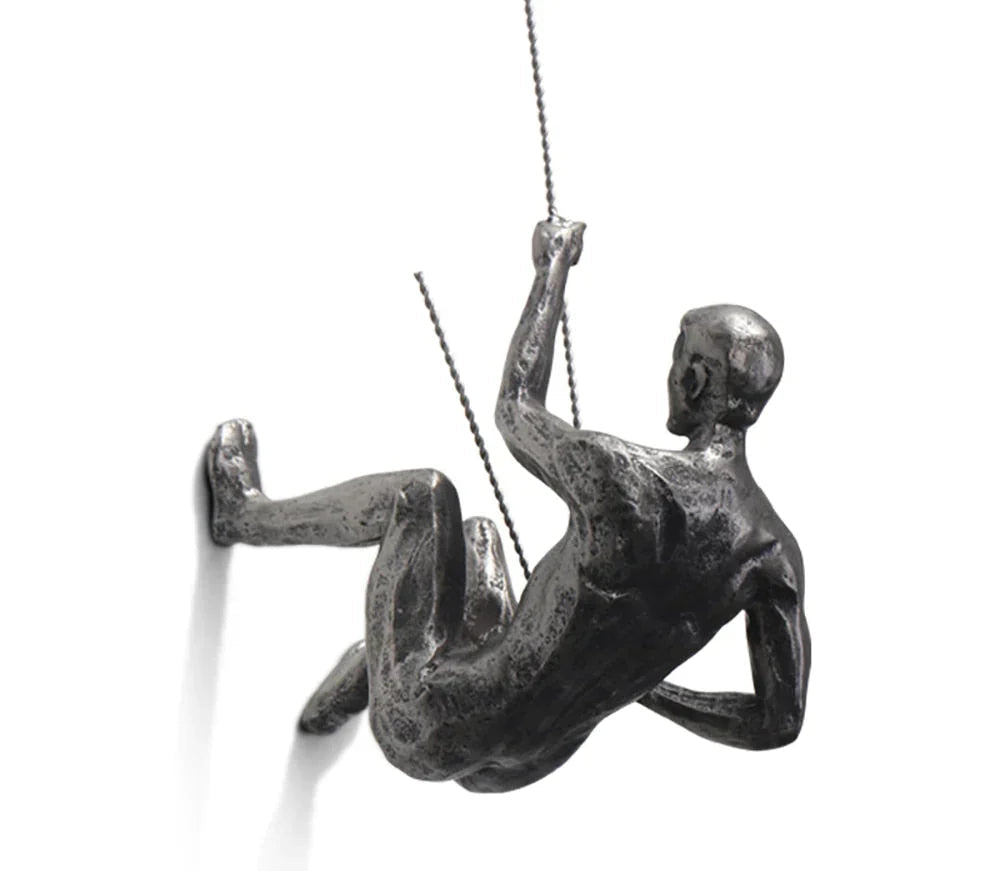 Wandskulptur ClimbArtis | Symbol für Stärke & Wachstum | Handgefertigt aus Harz & Eisendraht