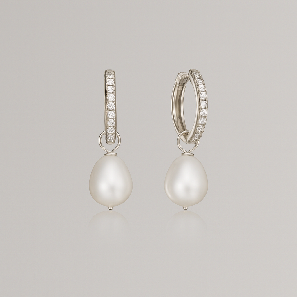 Diamond-Style Gold Drop Hoop Earrings — crafted for everyday quality. Diamond-Style Gold Drop Hoop Earrings — crafted for everyday quality.