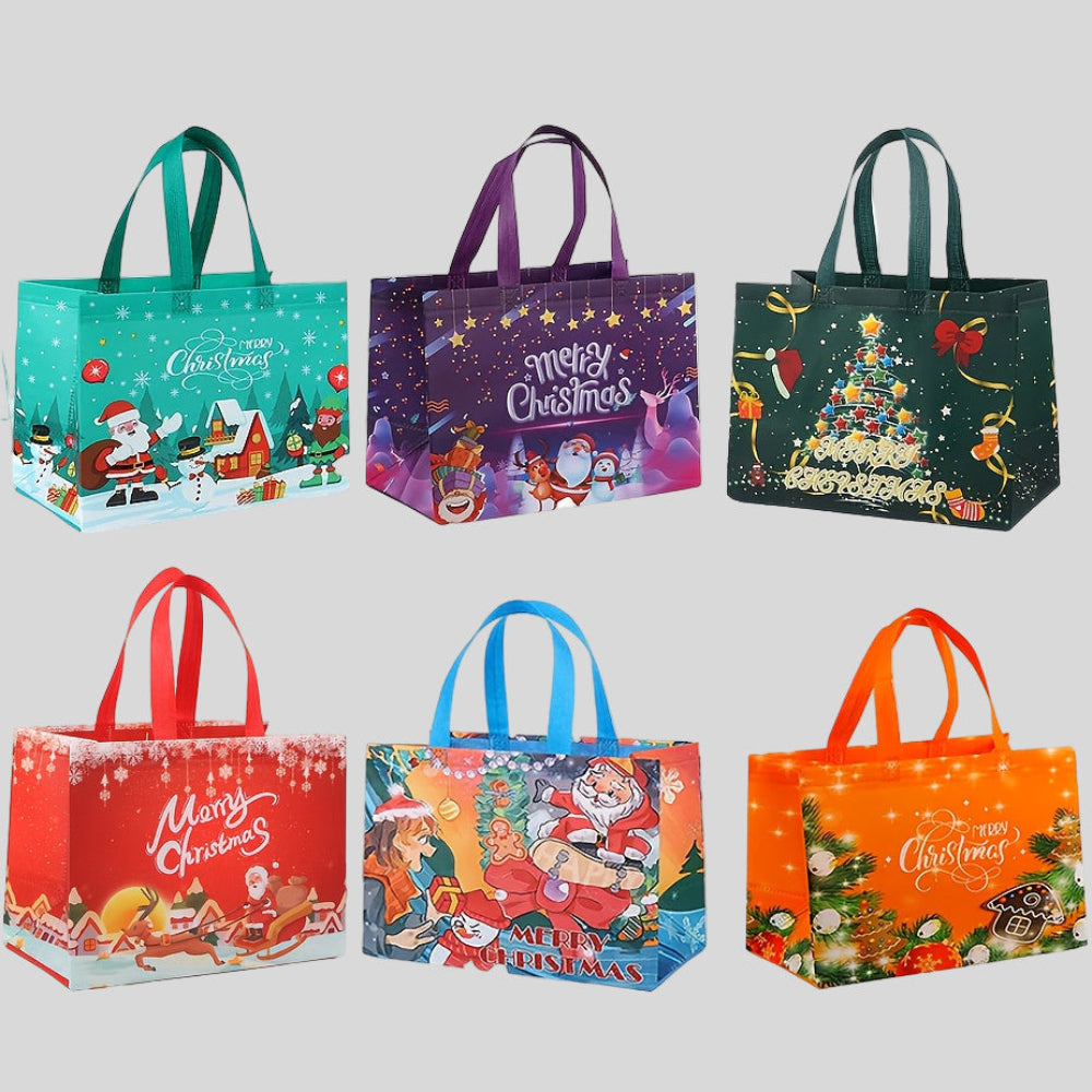 Wiederverwendbare Weihnachtsbeutel, große Tragetaschen für Geschenke