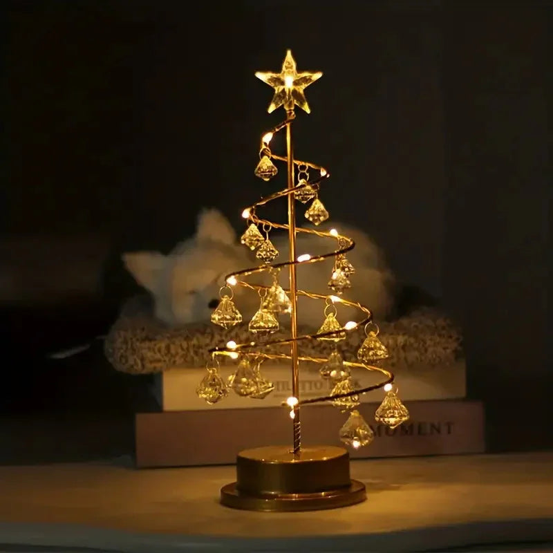 Weihnachtsbaum Nachtlicht - Kristall Design - Batteriebetrieben