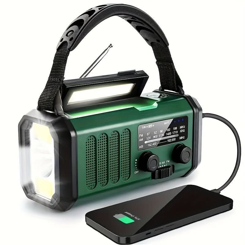 EcoPower Radio – Notfallradio mit Solar-, Taschenlampen- und USB-Ladefunktion