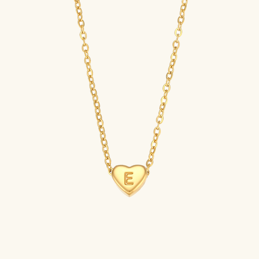 Juliette - Heart Initial Gold Necklace — crafted for everyday quality. Juliette - Heart Initial Gold Necklace — crafted for everyday quality.