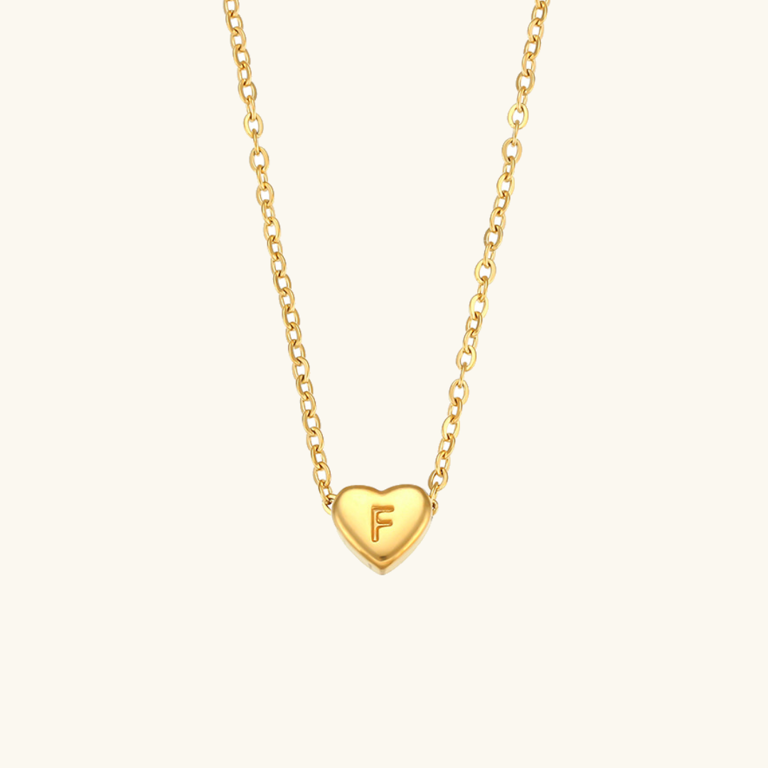 Juliette - Heart Initial Gold Necklace — crafted for everyday quality. Juliette - Heart Initial Gold Necklace — crafted for everyday quality.