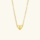 Juliette - Heart Initial Gold Necklace — crafted for everyday quality. Juliette - Heart Initial Gold Necklace — crafted for everyday quality.