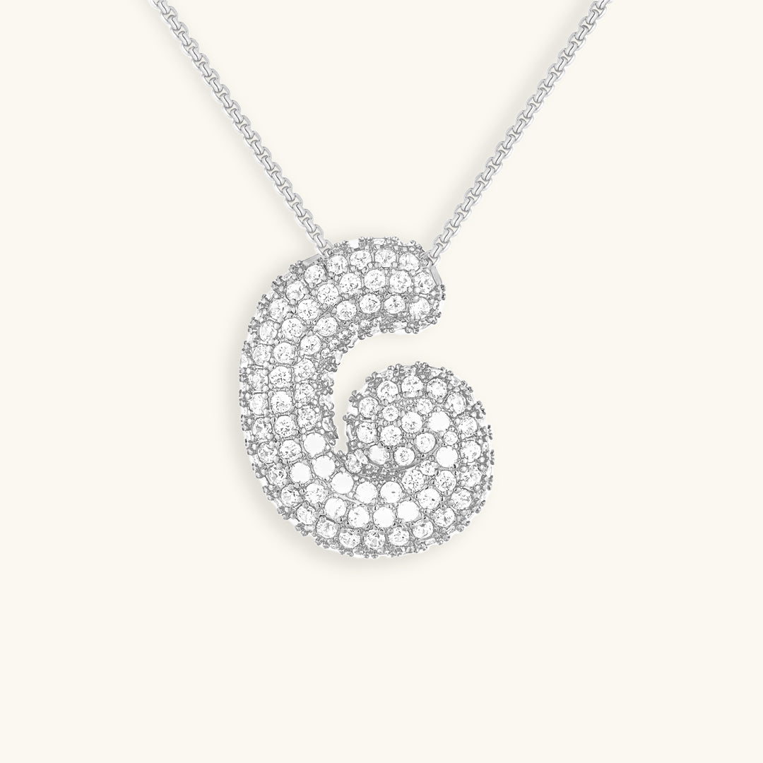 Esme - Bubble Initial Diamond Necklace — designed to inspire your lifestyle. Esme - Bubble Initial Diamond Necklace — designed to inspire your lifestyle.