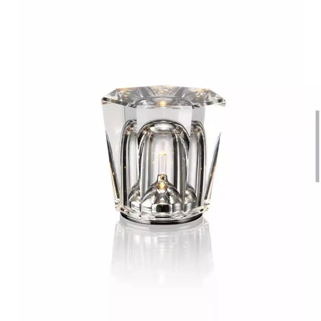 Lampe de table LED cristal rechargeable | Lumière chaude sans fil pour la maison