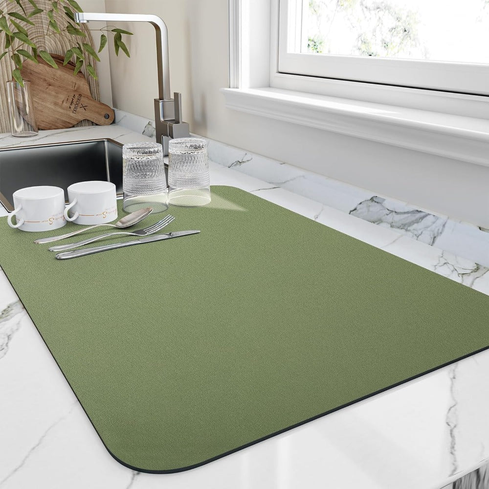Schnelltrocknende Küchen Geschirrmatte | Hochabsorbierend