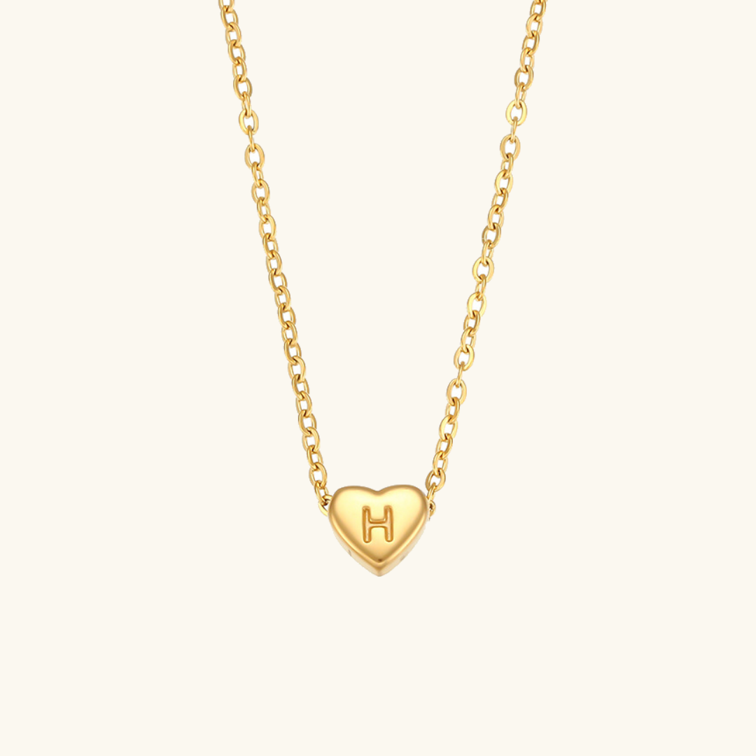 Juliette - Heart Initial Gold Necklace — crafted for everyday quality. Juliette - Heart Initial Gold Necklace — crafted for everyday quality.