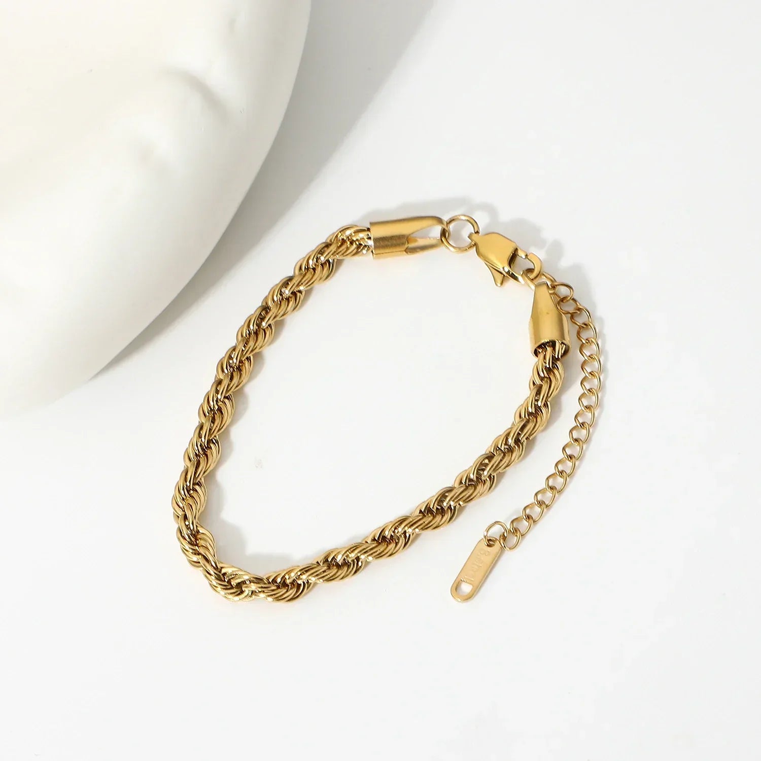 Stacey - Rope Chain Gold Bracelet — bringing modern charm to your space. Stacey - Rope Chain Gold Bracelet — bringing modern charm to your space.