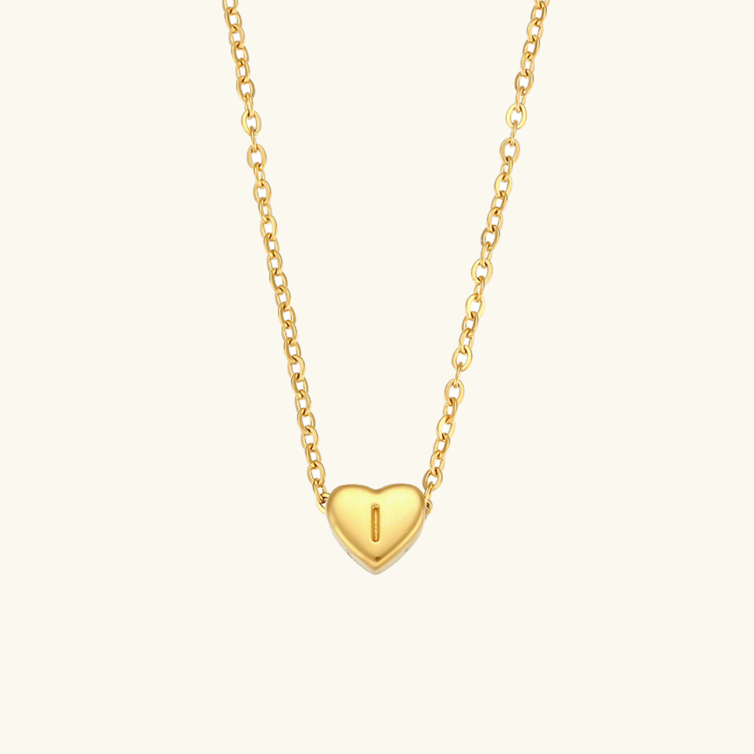 Juliette - Heart Initial Gold Necklace — crafted for everyday quality. Juliette - Heart Initial Gold Necklace — crafted for everyday quality.
