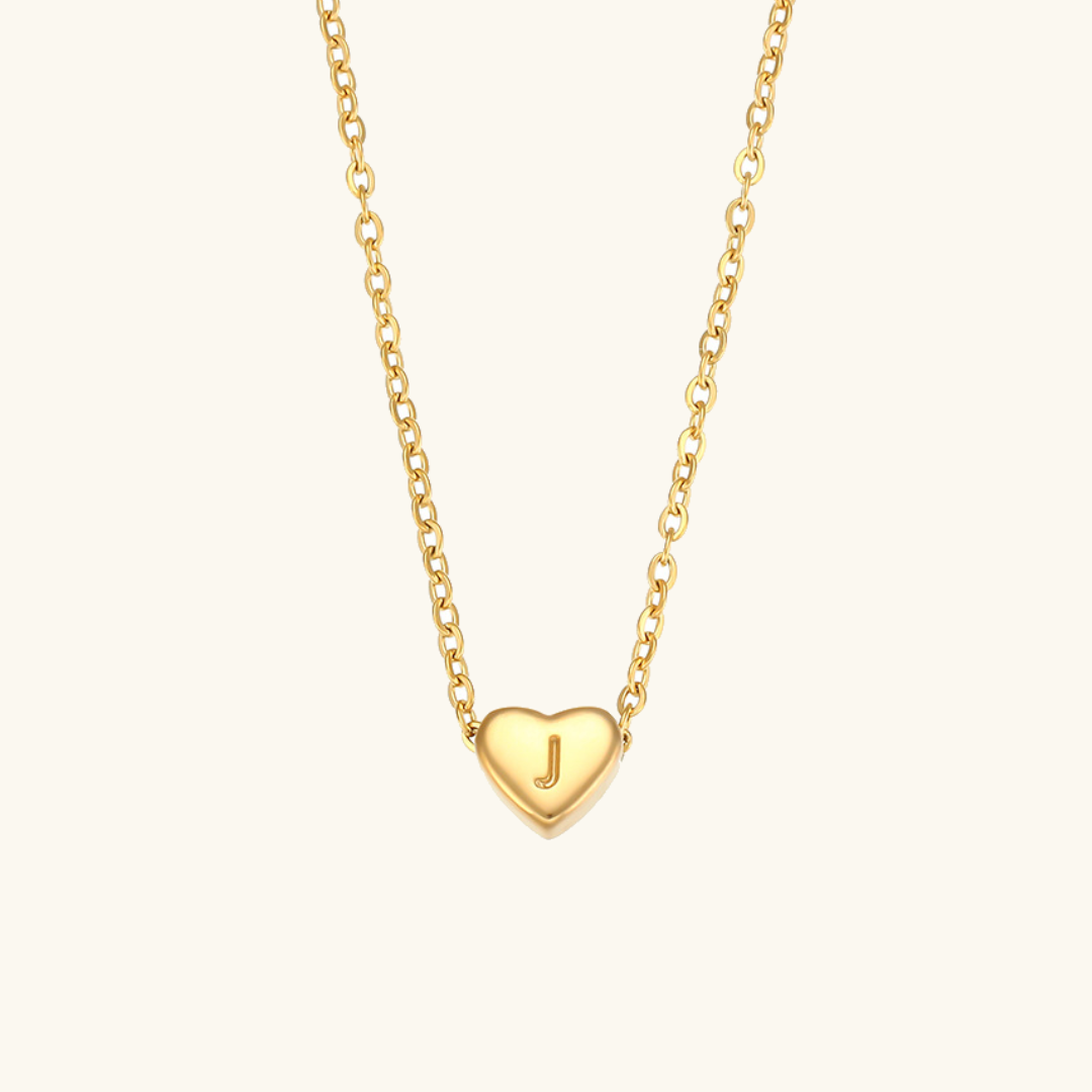 Juliette - Heart Initial Gold Necklace — crafted for everyday quality. Juliette - Heart Initial Gold Necklace — crafted for everyday quality.