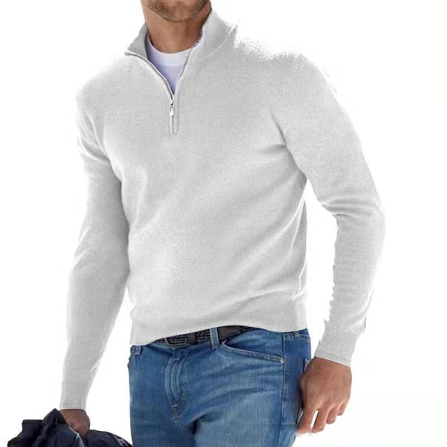 Pull quart-zip - Pull Strick-Half-Zip pour hommes