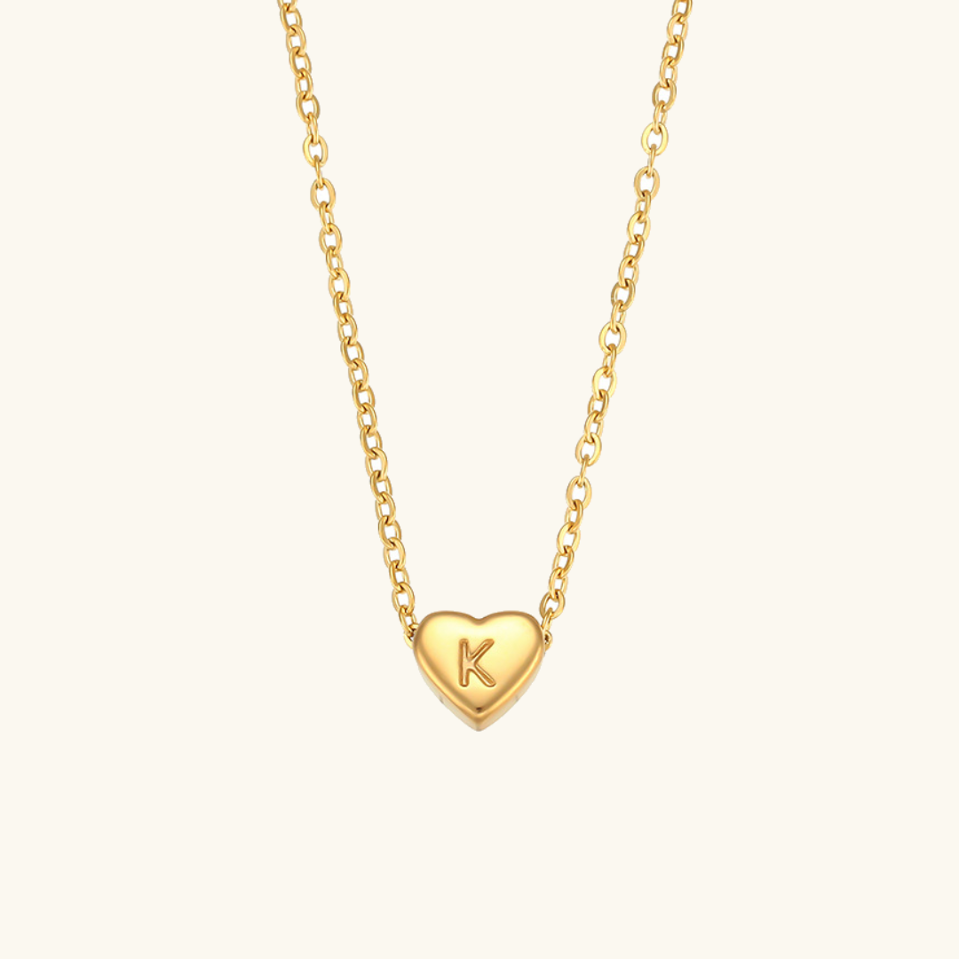 Juliette - Heart Initial Gold Necklace — crafted for everyday quality. Juliette - Heart Initial Gold Necklace — crafted for everyday quality.