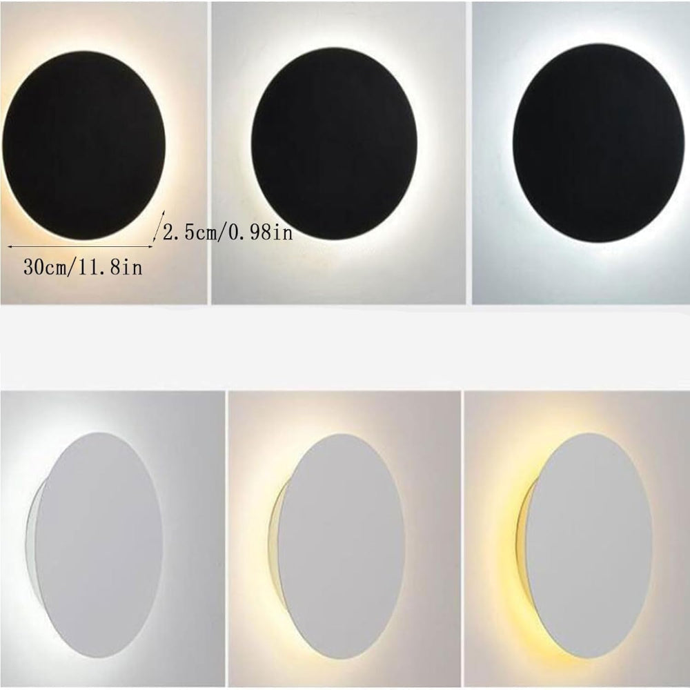Applique murale LED ronde à faible consommation d'énergie pour espaces intérieurs modernes
