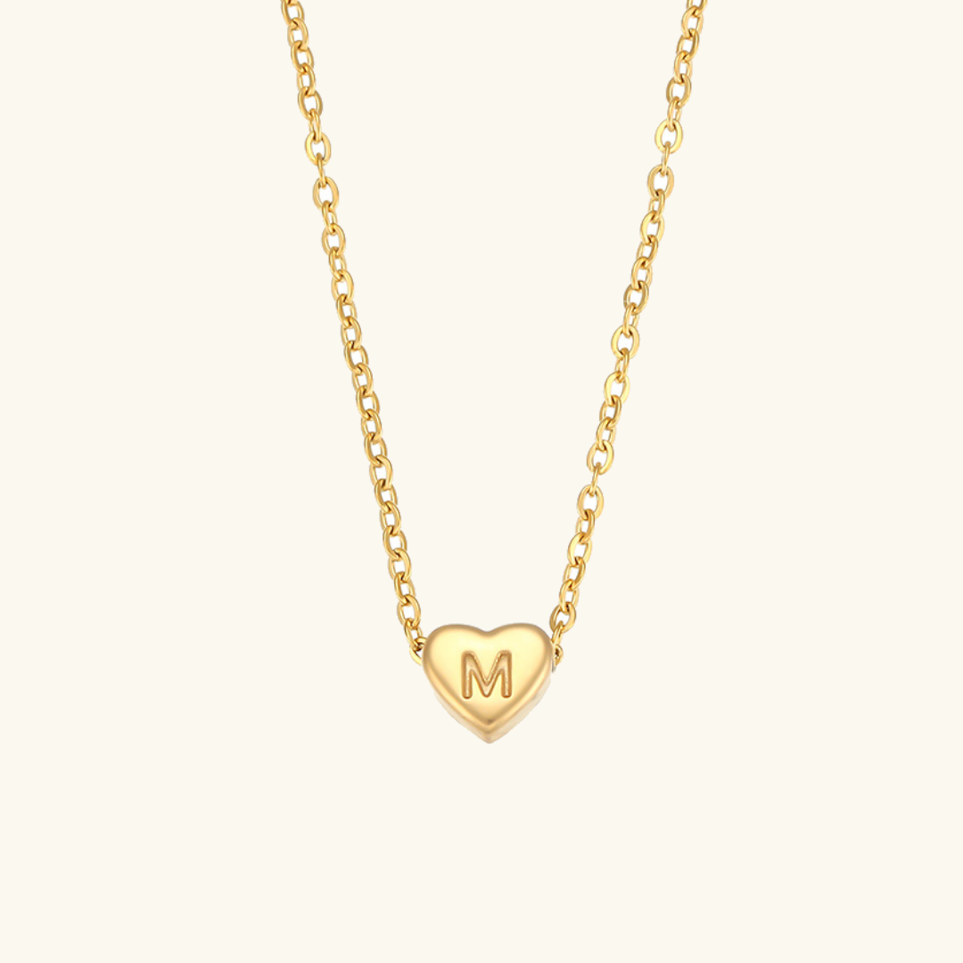 Juliette - Heart Initial Gold Necklace — crafted for everyday quality. Juliette - Heart Initial Gold Necklace — crafted for everyday quality.